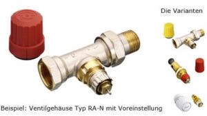 voreinstellbares Ventil zum hydraulischen Abgleich eines einzelnen Heizkörpers